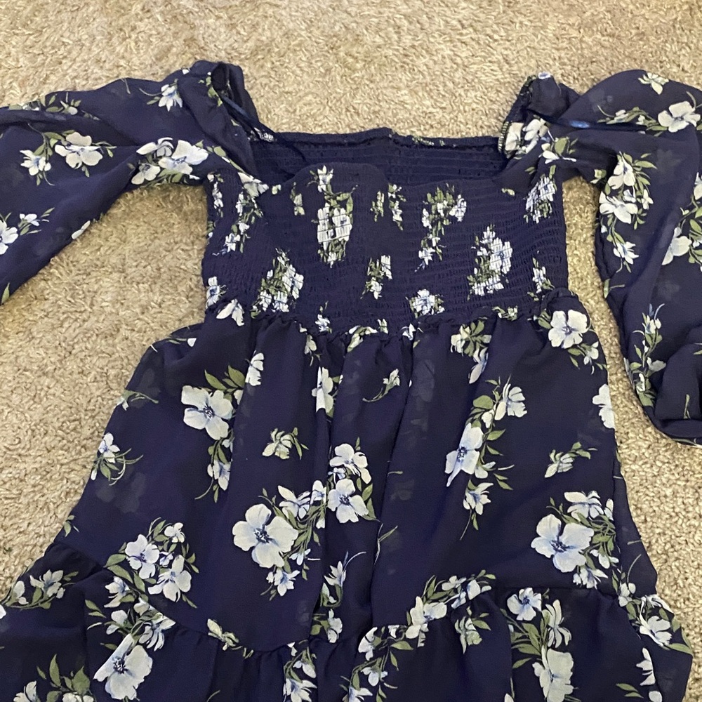 Streetwear Society Navy Floral Kids Dress